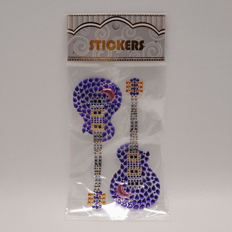 Adhesive Back Rhinestone Guitars
