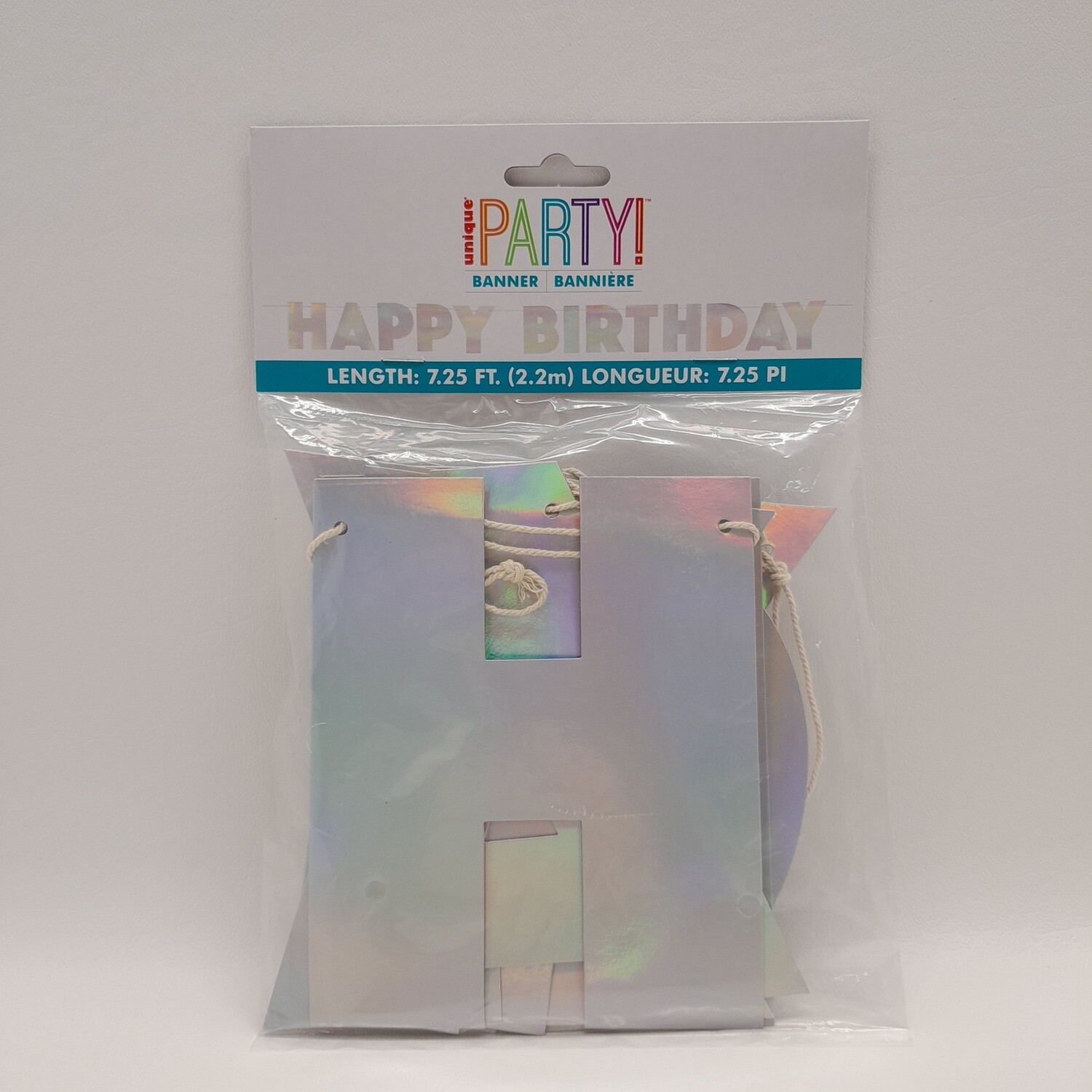 7.25&#39; Happy Birthday Banner Holographic
