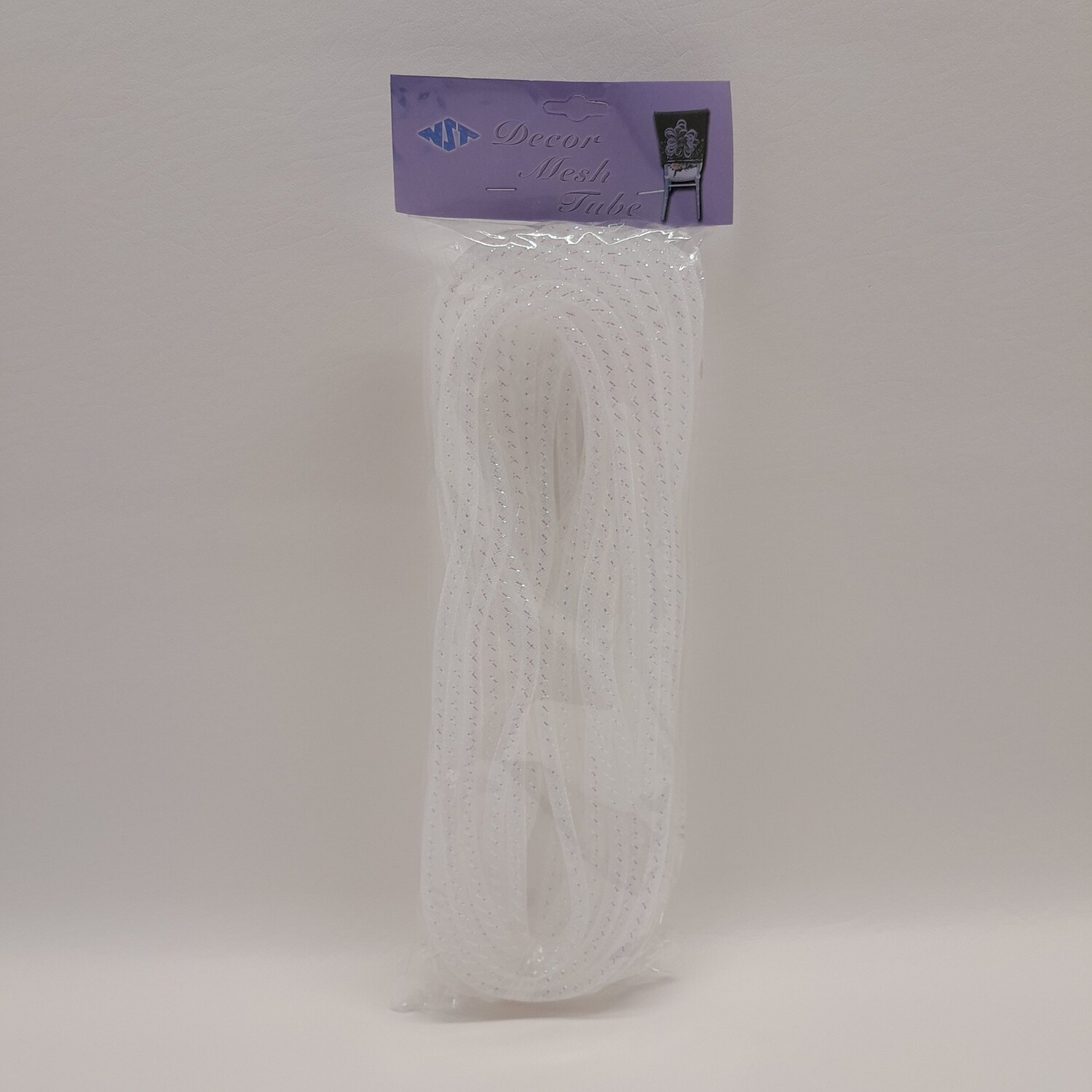 8mm x 15yd Mesh Tubing White