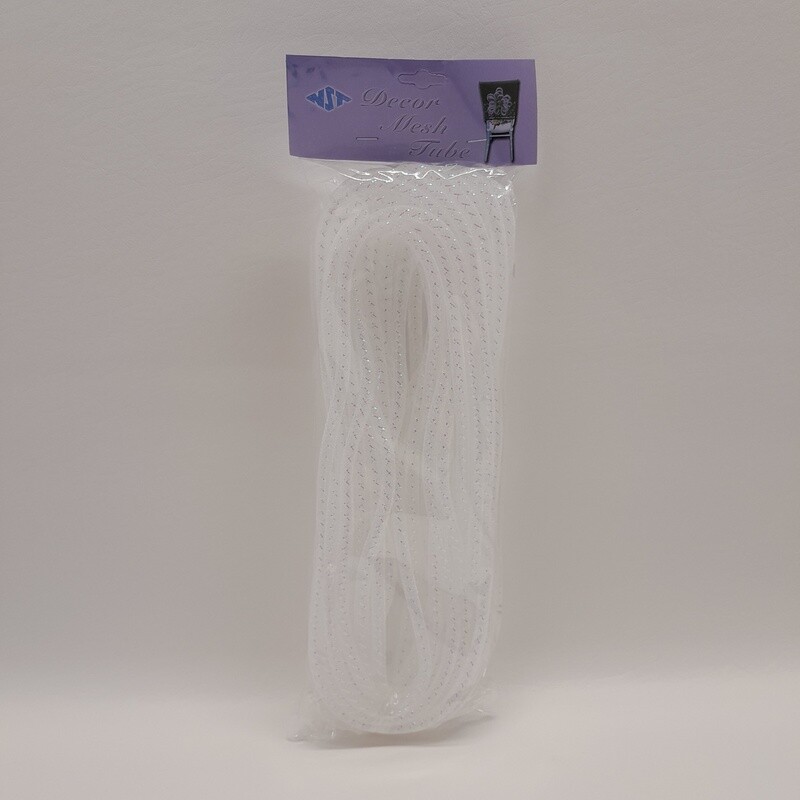 8mm x 15yd Mesh Tubing White