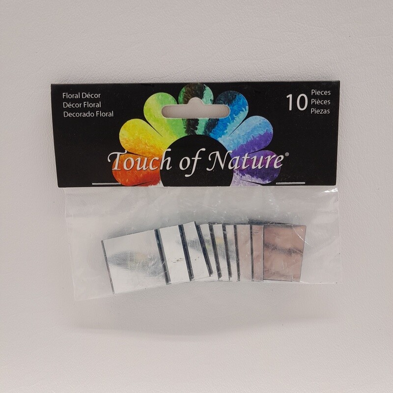 10pc 1&quot; Square Mirrors (Glass)