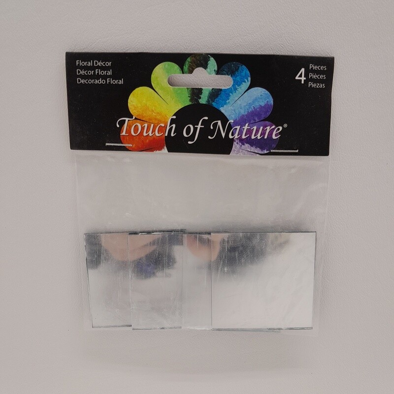 4pc 2&quot; Square Mirrors (Glass)