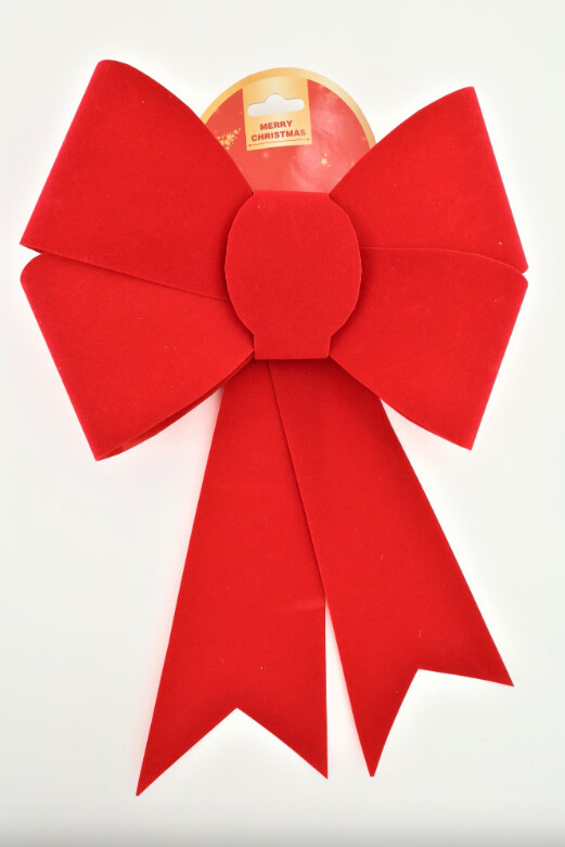 8.5&quot;x9&quot; Velvet Bow Red