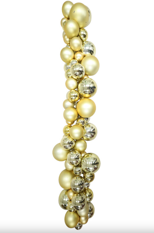 36&quot; Plastic Ball Garland Gold