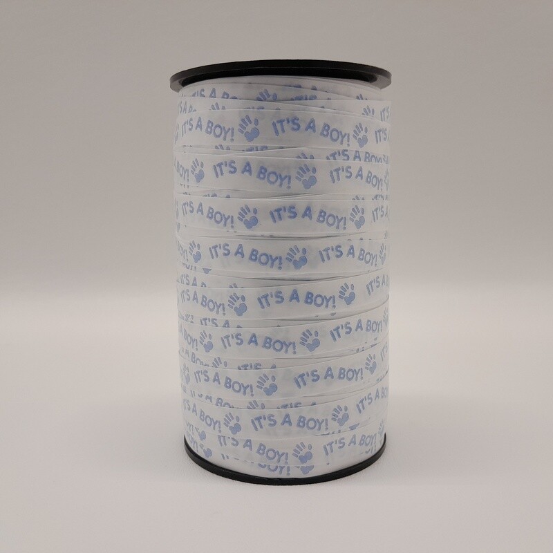 3/8&quot;x250yd Curling Ribbon It&#39;s A Boy Blue