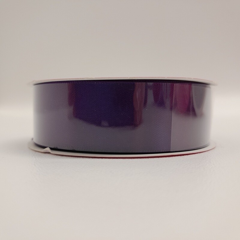 7/8"x7yd Double Faced Satin Ribbon Plum