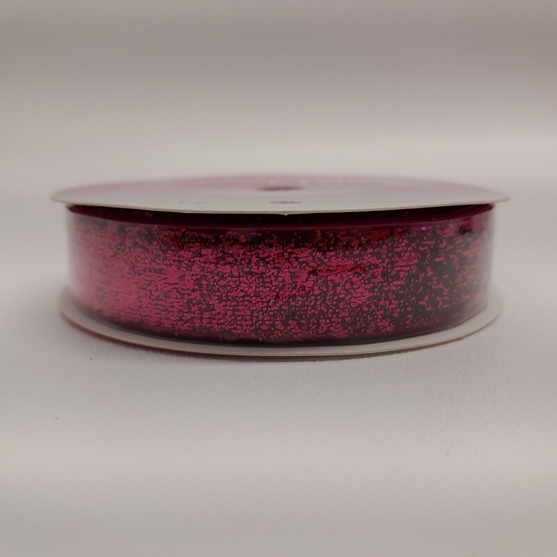 5/8&quot;x3yd Glitter Velvet Cerise
