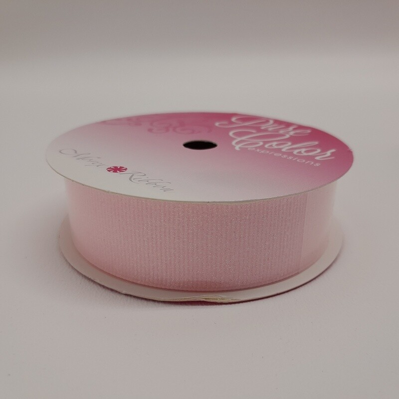7/8&quot;x5yd Grosgrain Ribbon Light Pink/Iridescent