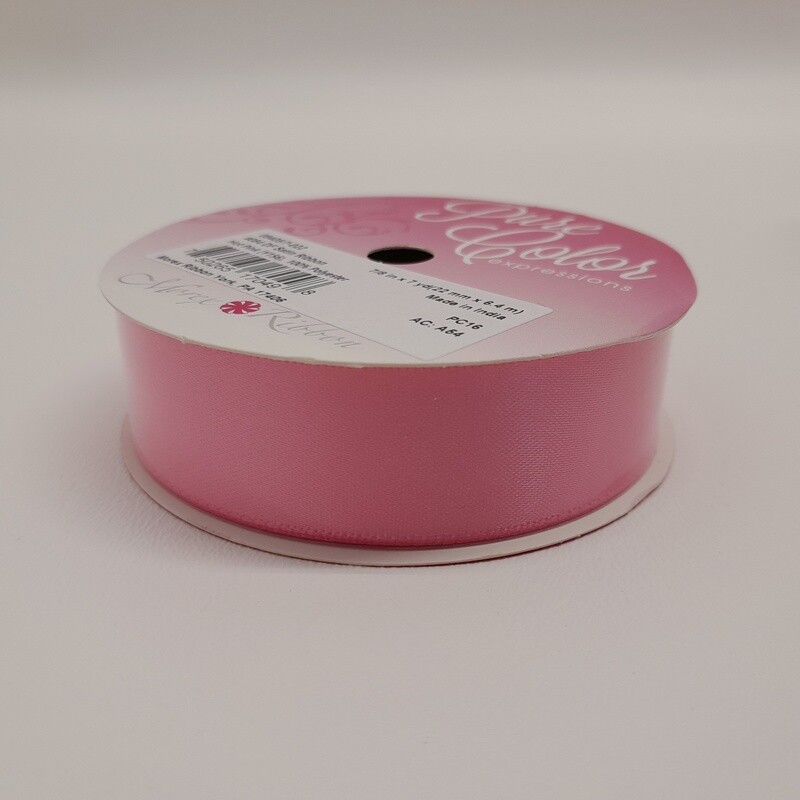 7/8&quot;x7yd Double Faced Satin Ribbon Hot Pink
