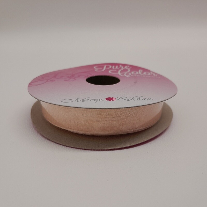 5/8&quot;x20yd Organza Peach