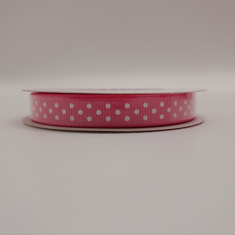 3/8&quot;x5yd Swiss Dot Ribbon Pink