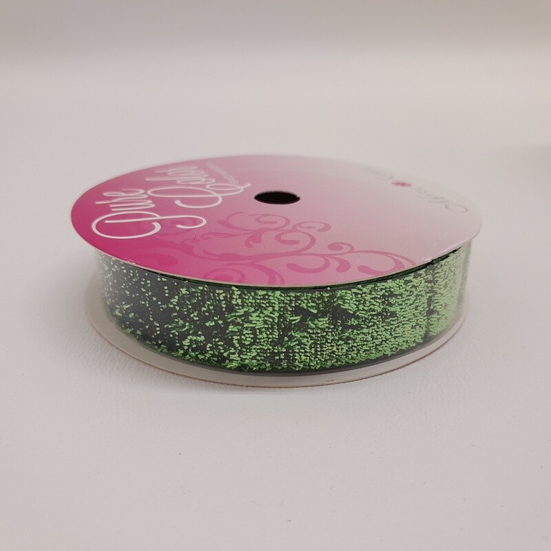5/8&quot;x3yd Glitter Velvet Lime