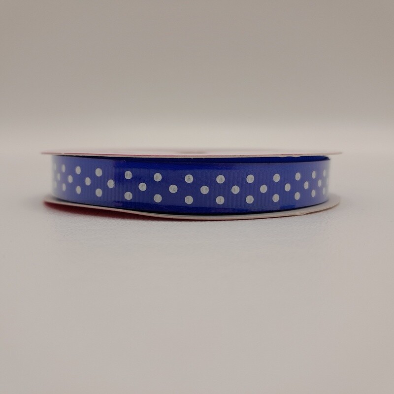 3/8&quot;x5yd Swiss Dot Ribbon Royal