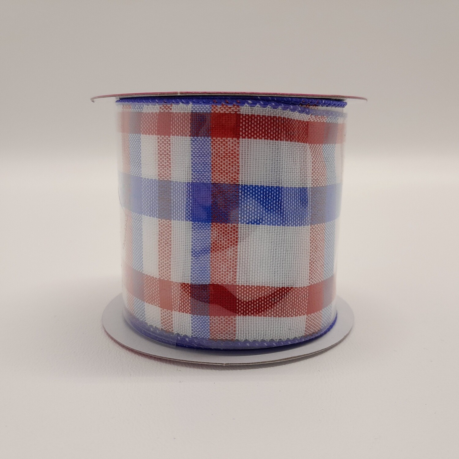 2.5"x3yd Plaid Ribbon Red/White/Blue