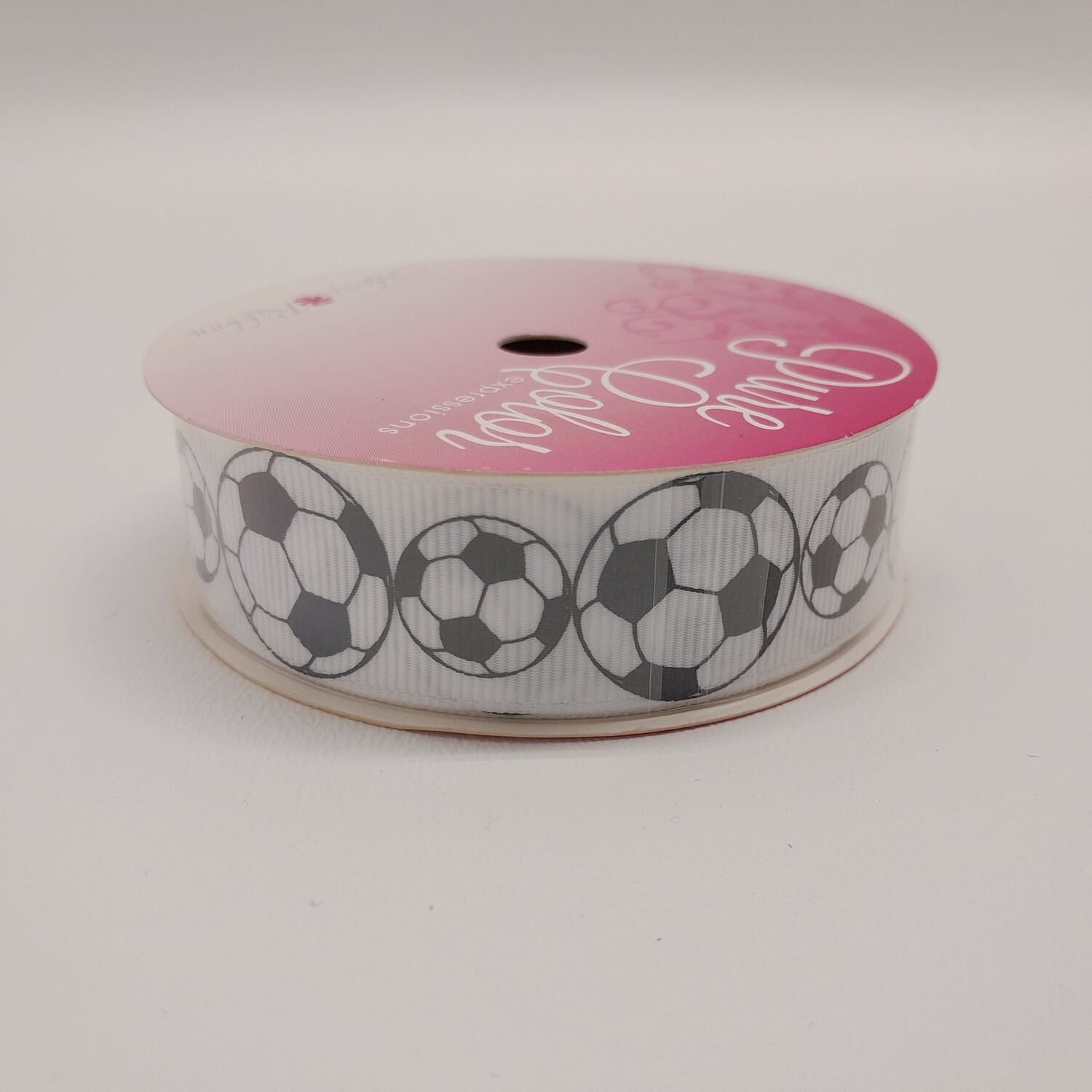 7/8&quot;x5yd Grosgrain Ribbon Soccer Ball