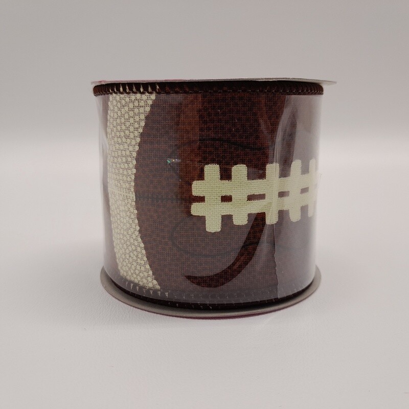 2.5&quot;x3yd Football Lace Ribbon