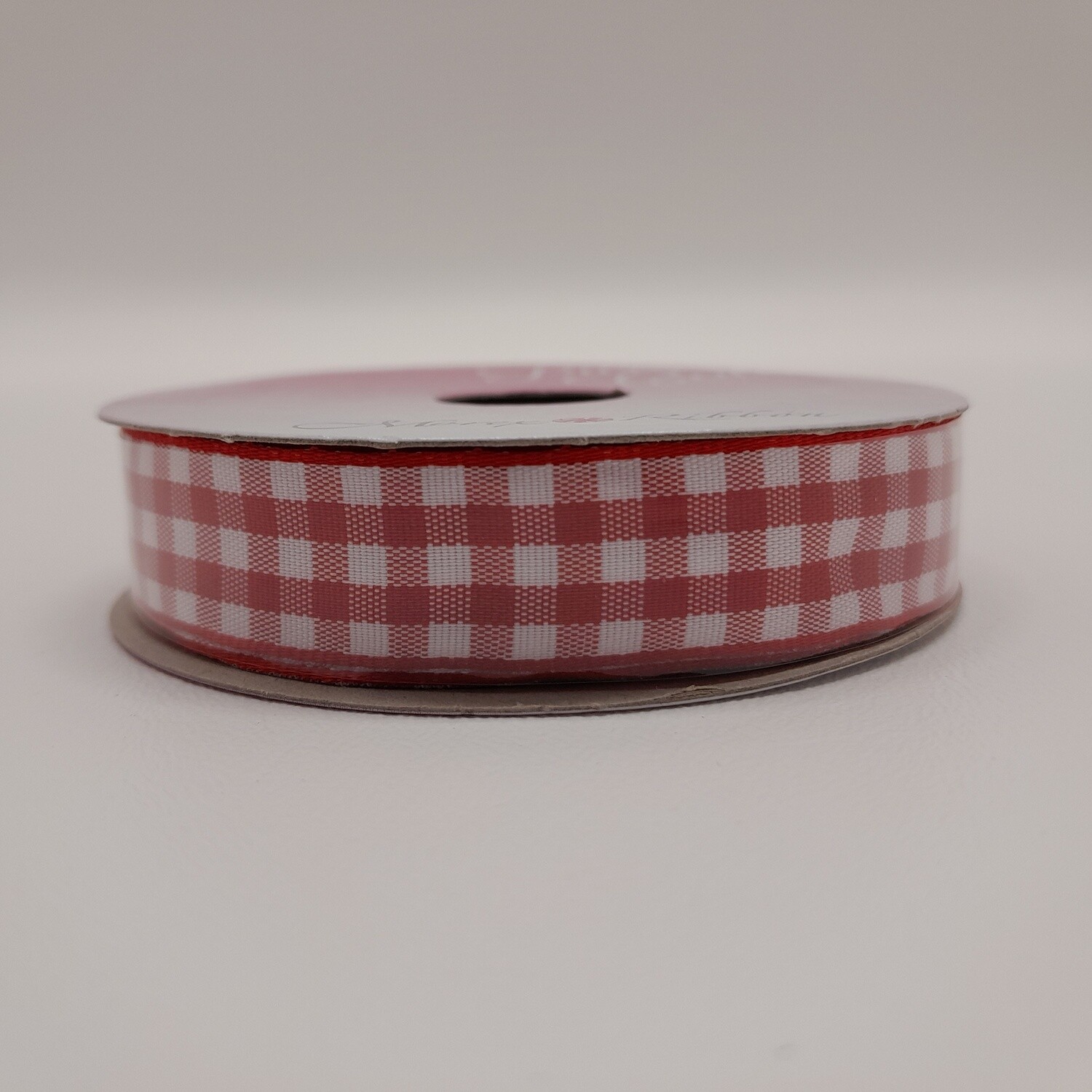 5/8&quot;x5yd Gingham Ribbon Red/White