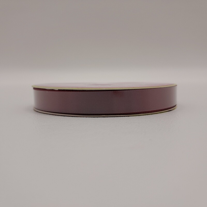 3/8"x15yd Double Faced Satin Merlot