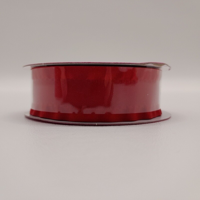 7/8&quot;x4yd Double Ruffle Ribbon Red
