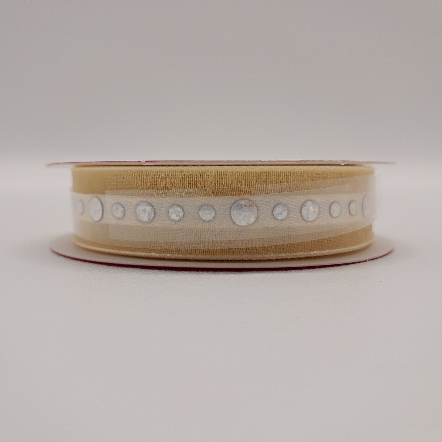 5/8&quot;x3yd Justina Rhinestone Ribbon Ivory