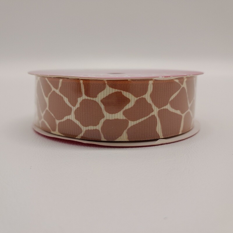 7/8"x6yd Grosgrain Ribbon Giraffe