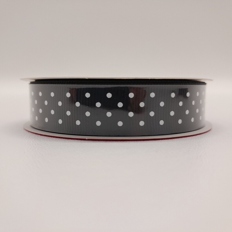5/8&quot;x6yd Swiss Dot Black