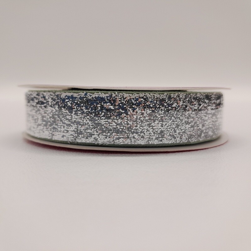 5/8&quot;x3yd Glitter Velvet Silver