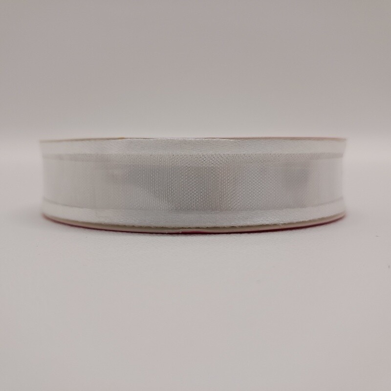 5/8&quot;x10yd Satin Edge Sheer White