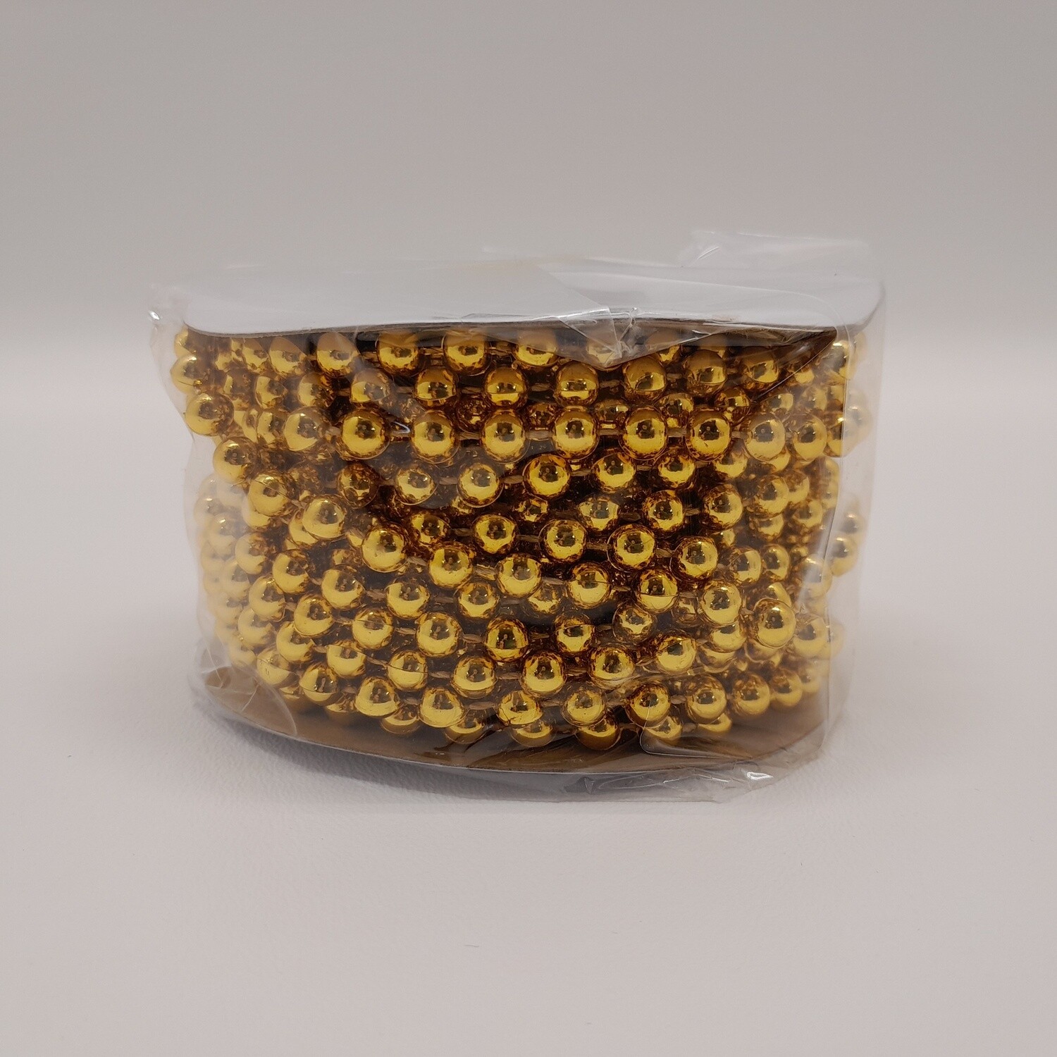 12yd 6mm Plastic MOT Pearl Strand Gold