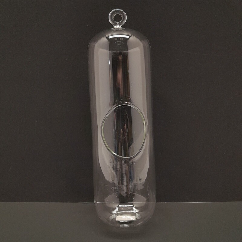 10&quot;x3&quot; Hand Blown Glass Hanging Cylinder