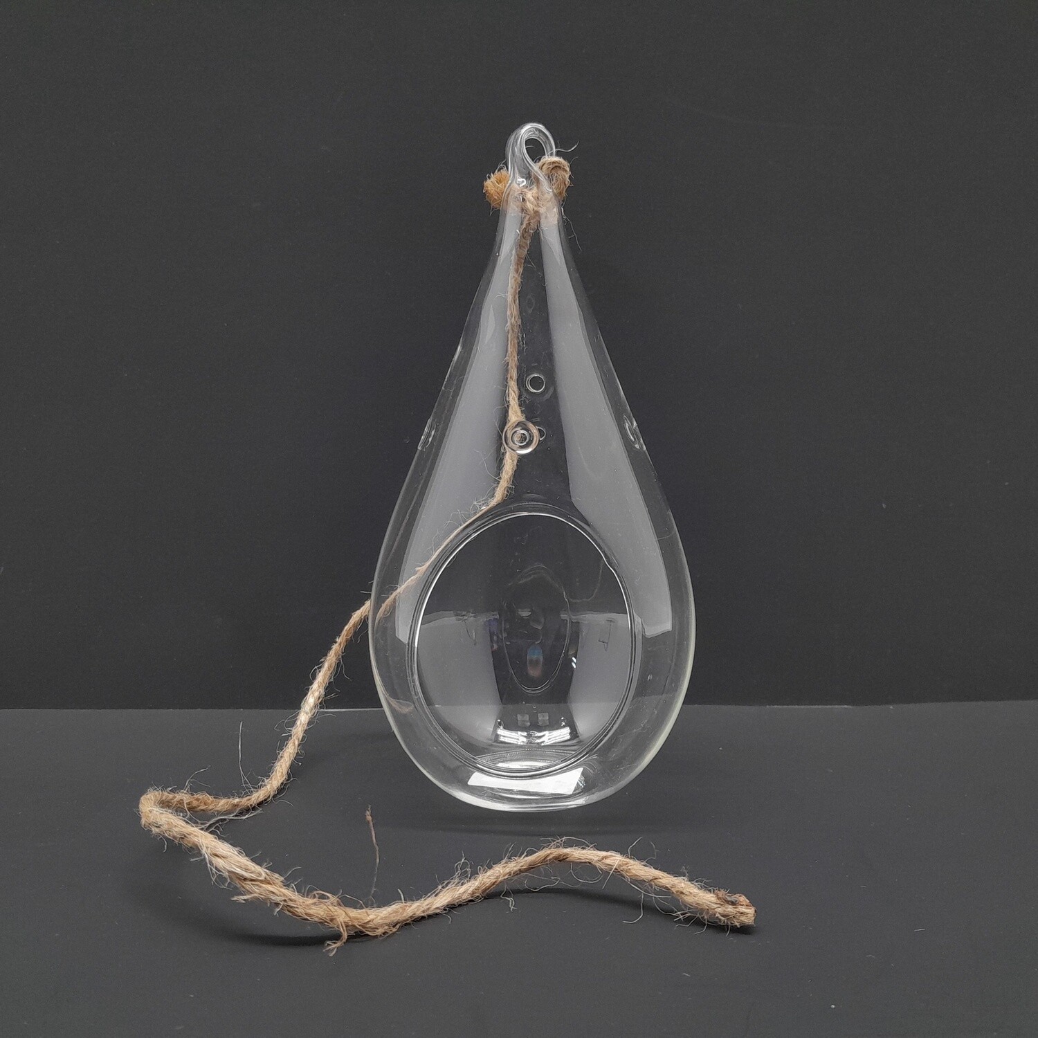 7&quot;x3.5” Hand Blown Glass Hanging Tear Drop