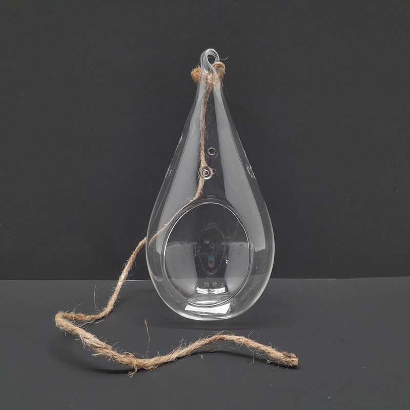 7&quot;x3.5” Hand Blown Glass Hanging Tear Drop