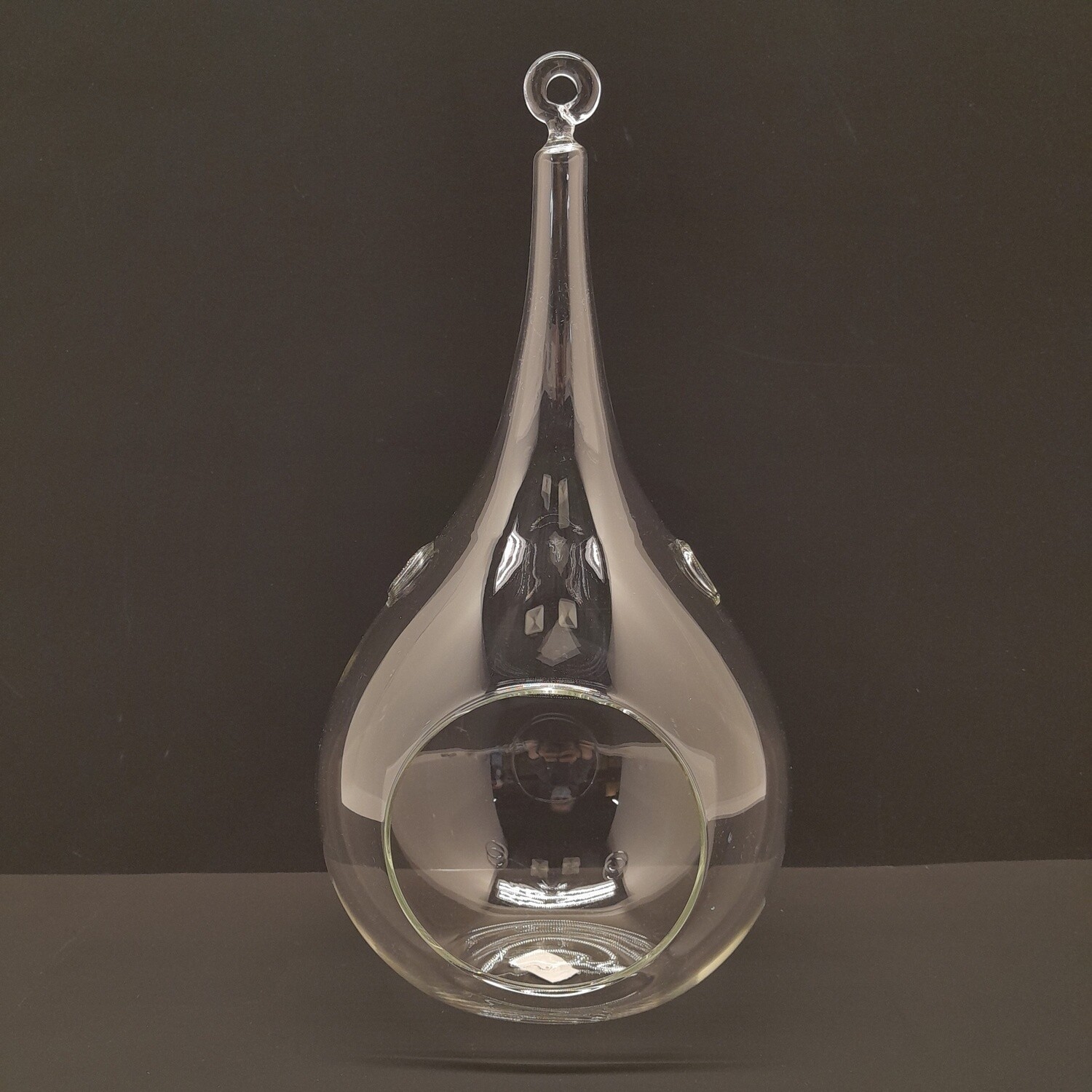 12&quot;x6&quot; Hand Blown Glass Hanging Tear Drop