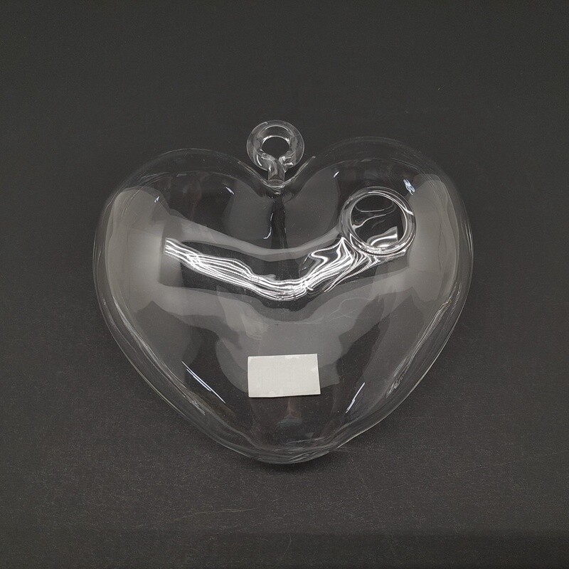 5”x1.5&quot;x5&quot; Hand Blown Glass Hanging Heart