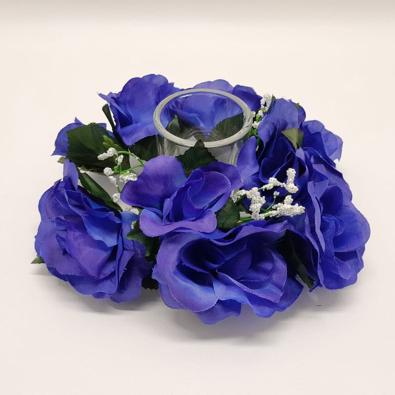 Rose Candle Ring Navy