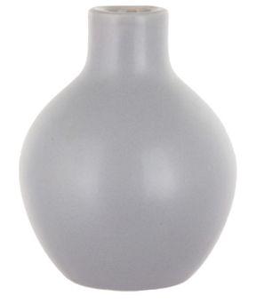 3.6&quot;x4.6&quot; Mod Bauble Vase w/1&quot; Opening Grey  (Ceramic)