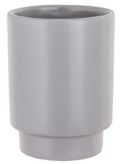 3&quot;x4&quot; Mod Bauble Vase w/2.7&quot; Opening Grey (Ceramic)