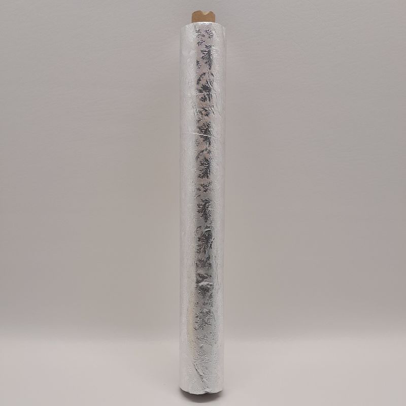 20&quot;x50&#39; Fernleaf Embossed Foil Silver