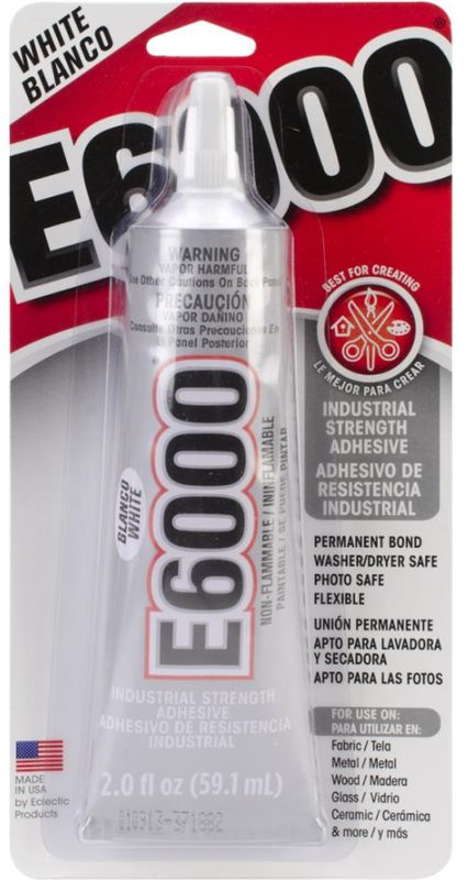 2oz E-6000 Adhesive White