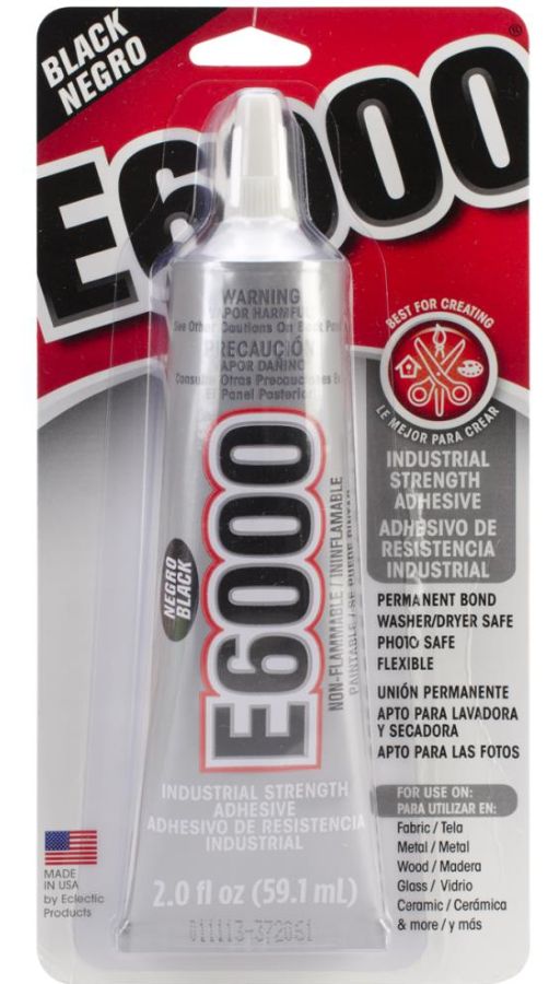 2oz E-6000 Adhesive Black