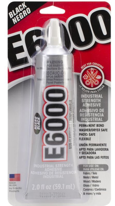 2oz E-6000 Adhesive Black