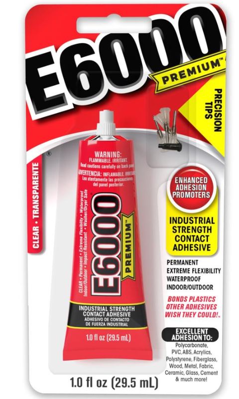 1oz E6000 Premium Clear Adhesive w/Precision Tips