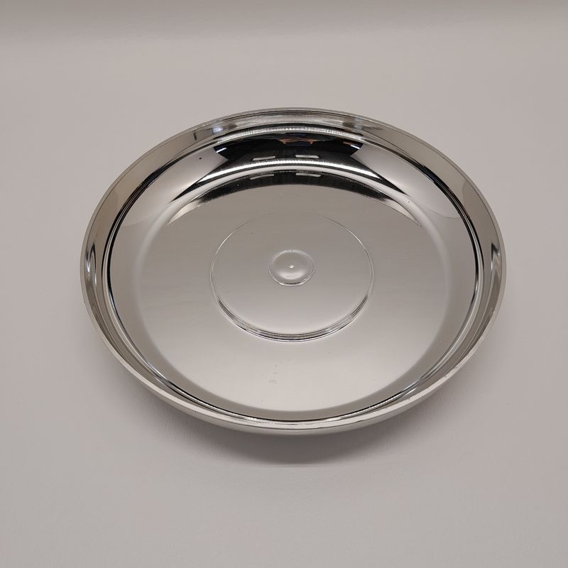 9.75&quot; Round Designer Dish Silver (Plastic)