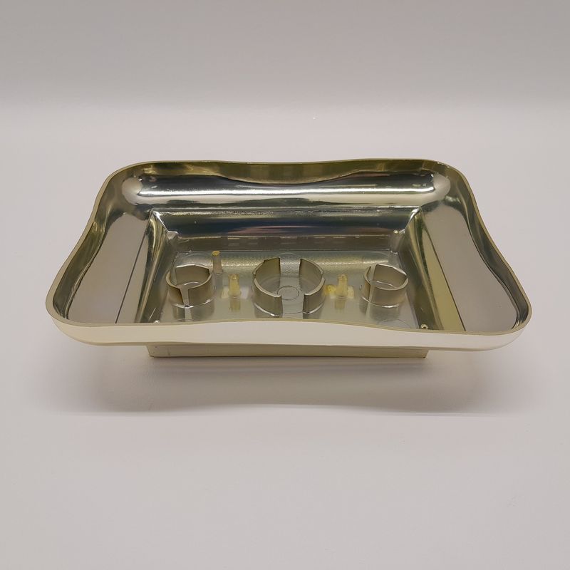 8.75&quot;x6.75&quot;x2&quot; Centerpiece Tray w/8.25&quot;x6.25&quot; Opening Gold