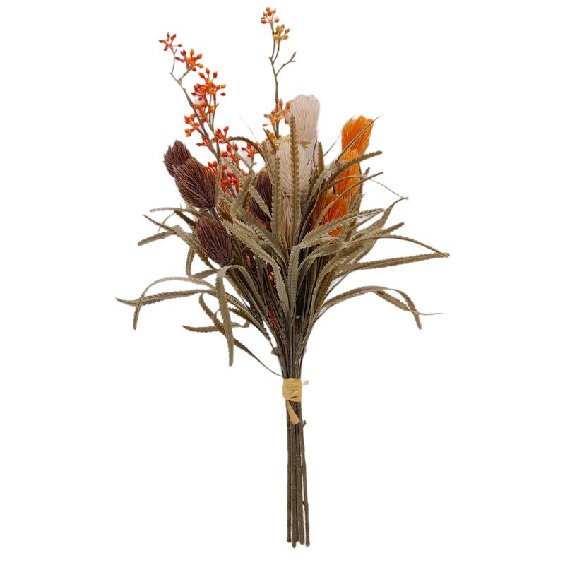 22&quot; Mixed Foliage Bundle Brown/Orange