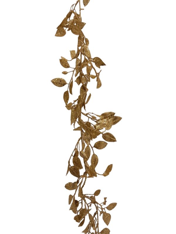 6&#39; Salal Leaf Garland Gold