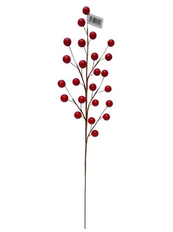 1pc 18&quot; Berry Spray w/24 Berries Red