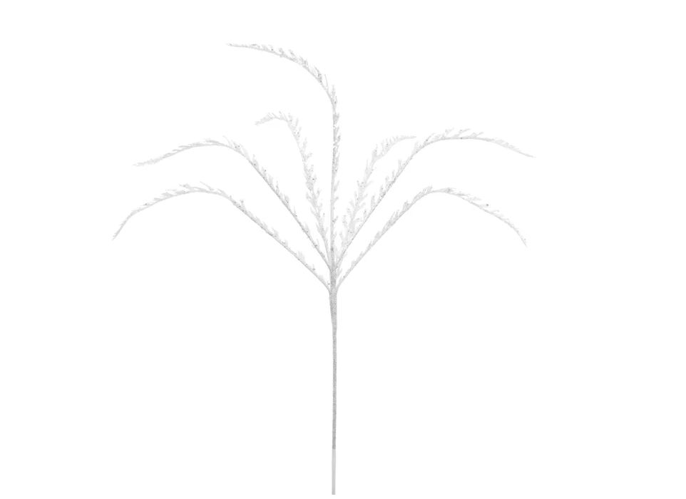 33.5" Glitter Fern Spray White