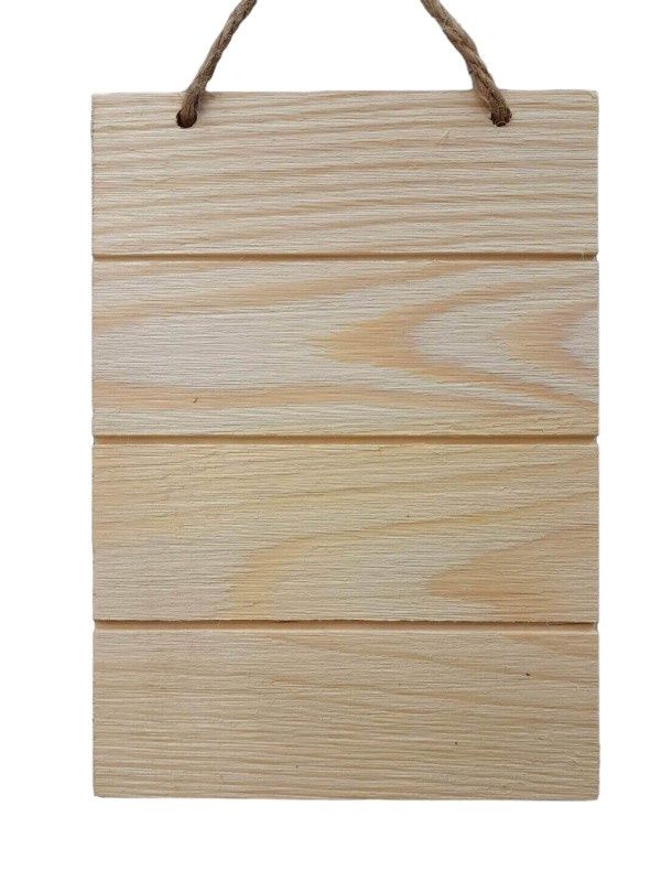 5&quot;x7&quot; Wooden Hanging Rectangle Slat Plaque