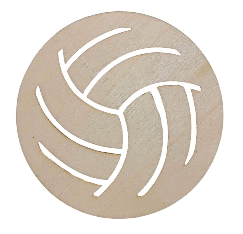 4&quot; Wood Volleyball Cutout